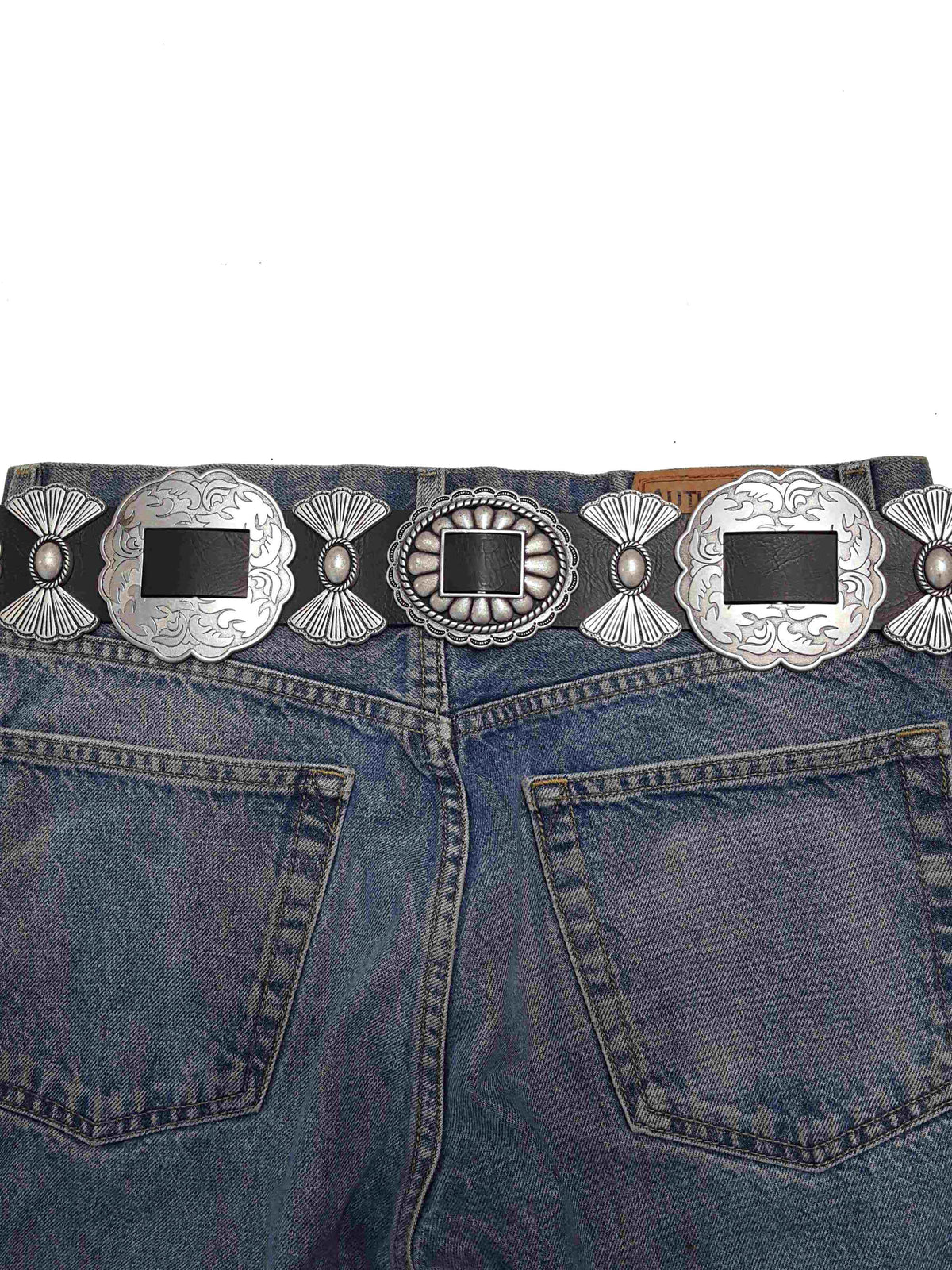 Fully Packed Concho Wide Western Belt — 2-Inch Width with 9 Conchos