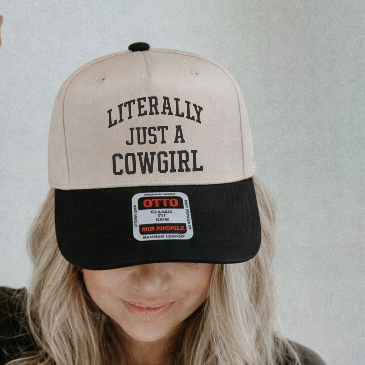 Literally Just a Cowgirl Canvas Trucker Hat