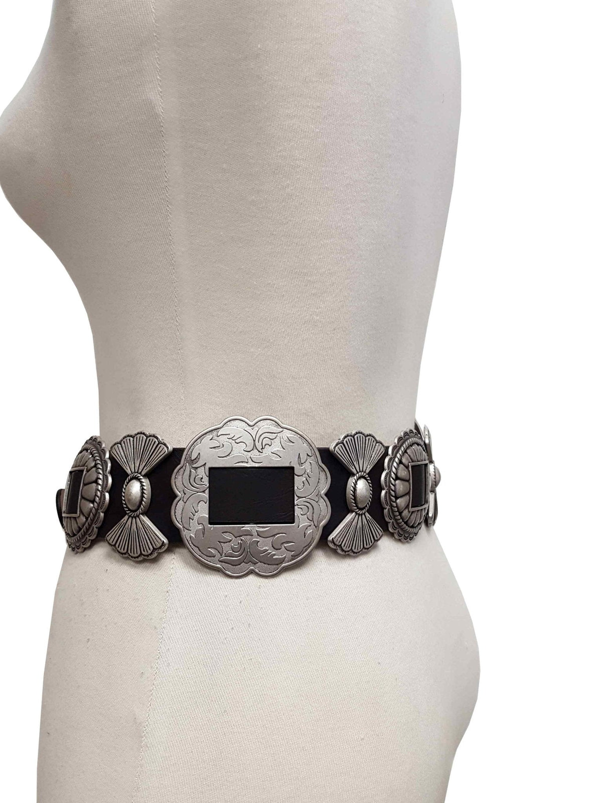Fully Packed Concho Wide Western Belt — 2-Inch Width with 9 Conchos