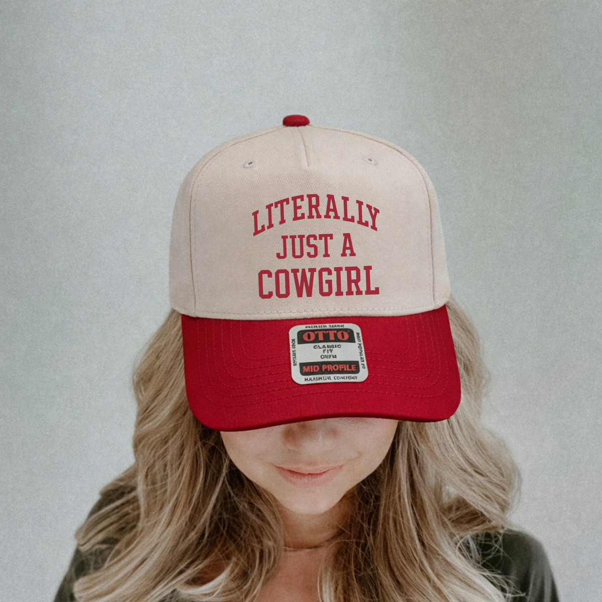Literally Just a Cowgirl Canvas Trucker Hat